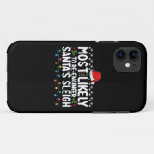 サンタのそりを再設計する可能性が最も高い クリスマス Case-Mate iPhoneケース (裏面(横))