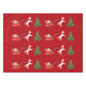 サンタのそりを引くユニコーンへのクリスマスプレゼント テーブルクロス (正面(横))