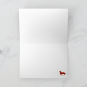 サンタのそりを引っ張っているカーディガンのコーギー シーズンカード (内部)