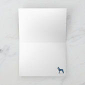 サンタのそりを引っ張っているグレートデーン シーズンカード (内部)