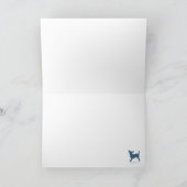 サンタのそりを引っ張っているチワワ シーズンカード (内部)