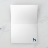 サンタのそりを引っ張っているプードル シーズンカード (内部)