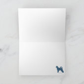 サンタのそりを引っ張っているポルトガル水犬 シーズンカード (内部)