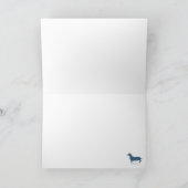 サンタのそりを引っ張っているDoxies シーズンカード (内部)