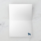 サンタのそりを引っ張るグレート・ピレニーズ シーズンカード (内部)