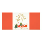 サンタのそりギフト券 ラックカード (正面)