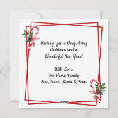 サンタのそりクリスマスイブを見ている子供たち シーズンカード (裏面)