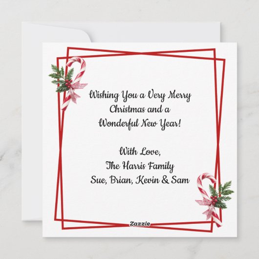 サンタのそりクリスマスイブを見ている子供たち シーズンカード (裏面)