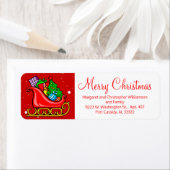 サンタのそりクリスマスツリーギフトスターレッドグリーン ラベル (インサイチュ)