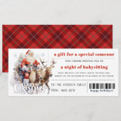 サンタのそりトナカイ クリスマス ギフト クーポン (正面/裏面)