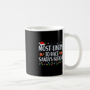 サンタのそりファミリークリスマでレースをする可能性が最も高い コーヒーマグカップ