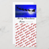 サンタのそり乗り写真フレーム シーズンカード (正面/裏面)