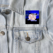 サンタのそり乗り写真フレーム 缶バッジ (インサイチュ)