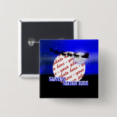 サンタのそり乗り写真フレーム 缶バッジ (正面&裏面)