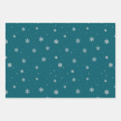 サンタのそり乗り北極パターン ラッピングペーパーシート (正面2)