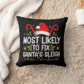 サンタのそり家族のクリスマスを直す可能性が最も高い クッション (ブランケット)