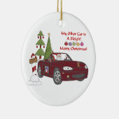 サンタのそり銅 セラミックオーナメント (右)