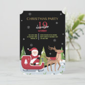 サンタのそり クリスマスパーティー 招待状 (スタンド正面)