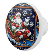 サンタのそり クリスマス セラミックノブ (右)