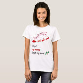 サンタのそり クリスマスTシャツ Tシャツ (正面フル)