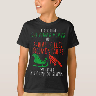 サンタのぞみかなうクリスマスムービーおもしろXmasメンズ Tシャツ