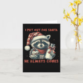 サンタのために準備してるのに、なぜかアライグマがやってくるんだ カード (黄色い花)