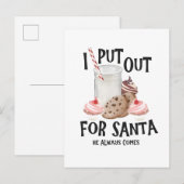 サンタのために準備して 彼は必ずやってくる 面白いクリスマス インビテーションポストカード (正面/裏面)