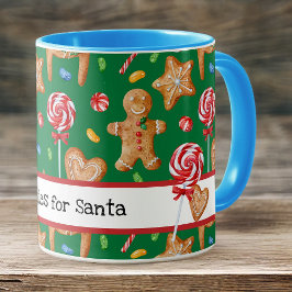 サンタのためのクリスマスクッキー 緑 マグカップ