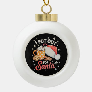 サンタのためのココアクッキー クリスマスのホットココア セラミックボールオーナメント