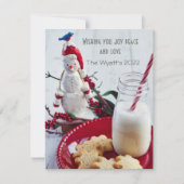 サンタのためのミルクとクッキー シーズンカード (正面)