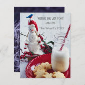 サンタのためのミルクとクッキー シーズンカード (正面/裏面)