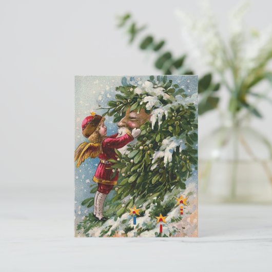 "サンタのためのヤドリギのキス" シーズンポストカード (スタンド正面)