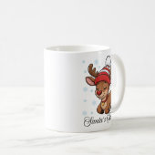 サンタのとっておきのかわいいトナカイ クリスマスマグ コーヒーマグカップ (正面右)