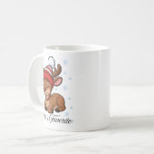 サンタのとっておきのかわいいトナカイ クリスマスマグ コーヒーマグカップ (正面左)