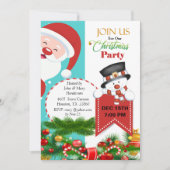 サンタののぞき見 クリスマス インビテーション (正面)