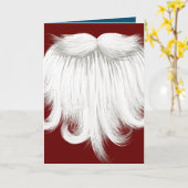 サンタのひげの赤くおよび青のサファイアの休日 カード (黄色い花)