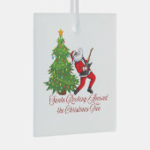 サンタのまわりにがクリスマスツリーを ガラスオーナメント (正面右)