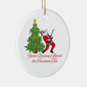 サンタのまわりにがクリスマスツリーを セラミックオーナメント (右)