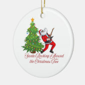サンタのまわりにがクリスマスツリーを セラミックオーナメント (左)