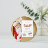 サンタのよい子のリスト証明書 編集可能 シーズンカード (スタンド正面)