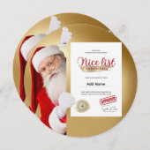 サンタのよい子のリスト証明書 編集可能 シーズンカード (正面/裏面)