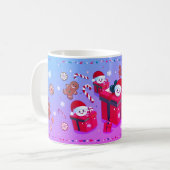 サンタのよくはしゃぐ贈り物 コーヒーマグカップ (正面左)