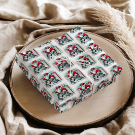 サンタのアイスホッケーゴールキーパー クリスマス 薄葉紙