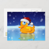 サンタのアヒル シーズンポストカード (正面/裏面)