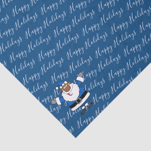 サンタのアフリカ系アメリカ人のクリスマスハヌカーKwanzaa 薄葉紙 (詳細)