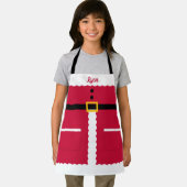 サンタのイラストの子供用クリスマスエプロン(名入れ可) エプロン (インサイチュ)