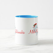 サンタのイルカのハワイアンのクリスマス マグカップ (中央)