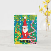 サンタのウィンターワンダーランド - CHOCのため子供たちの作品 カード (黄色い花)