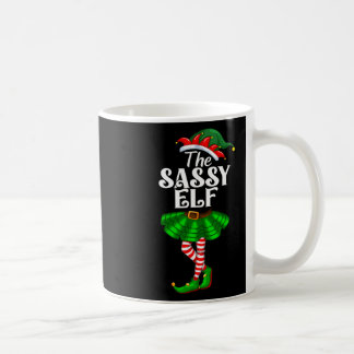 サンタのエルフ クリスマスのおもしろマッチングファミリーパジャマ コーヒーマグカップ