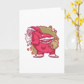 サンタのオナラ カード (黄色い花)